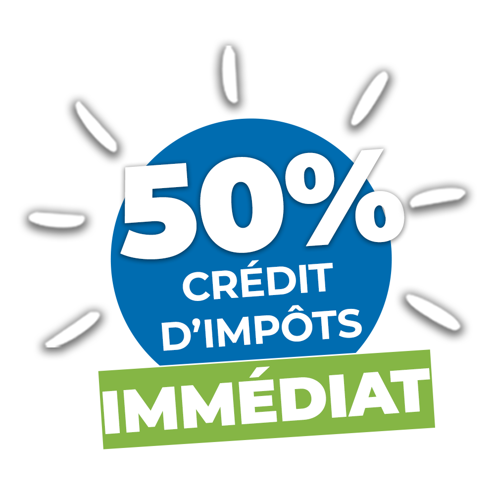 50 % de crédit d'impôt immédiat